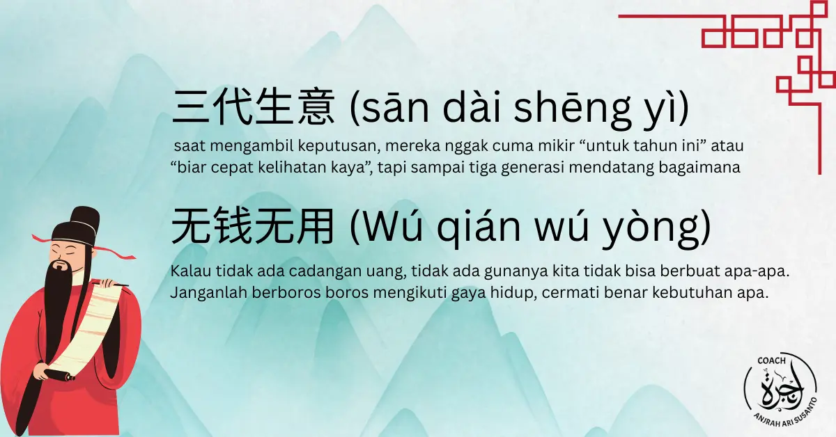 pepatah cina tentang rajin menabung jangan boros