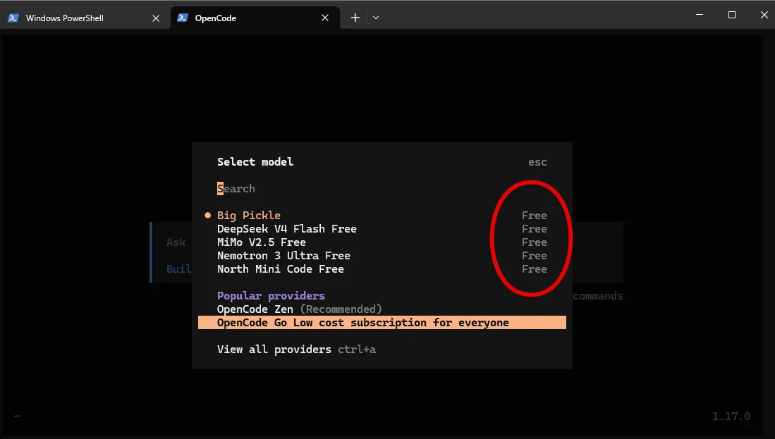 coding ai gratis pakai opencode saja