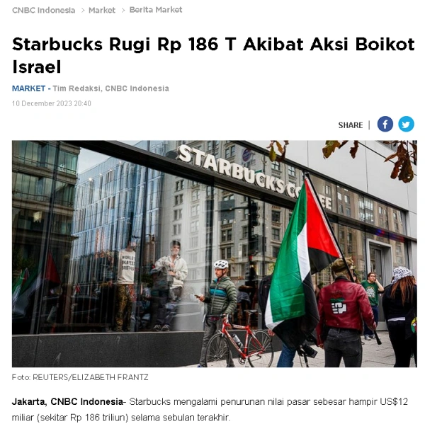 Efek Boikot Produk Israel di Indonesia