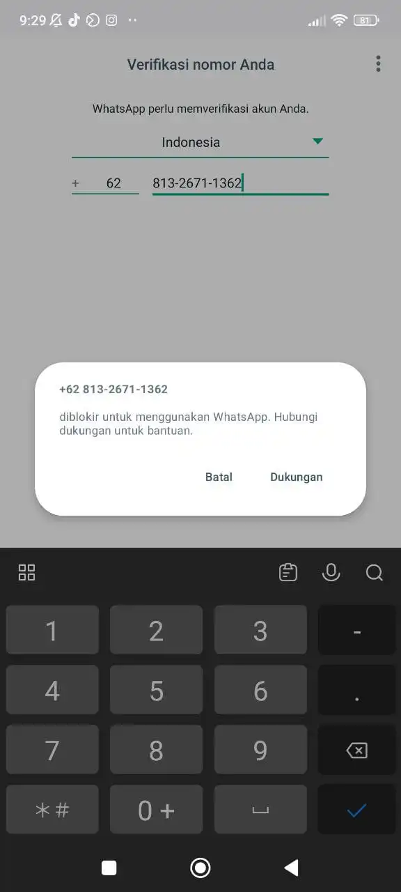 Solusi Diblokir Untuk Menggunakan Whatsapp, Hubungi Dukungan Untuk Bantuan?