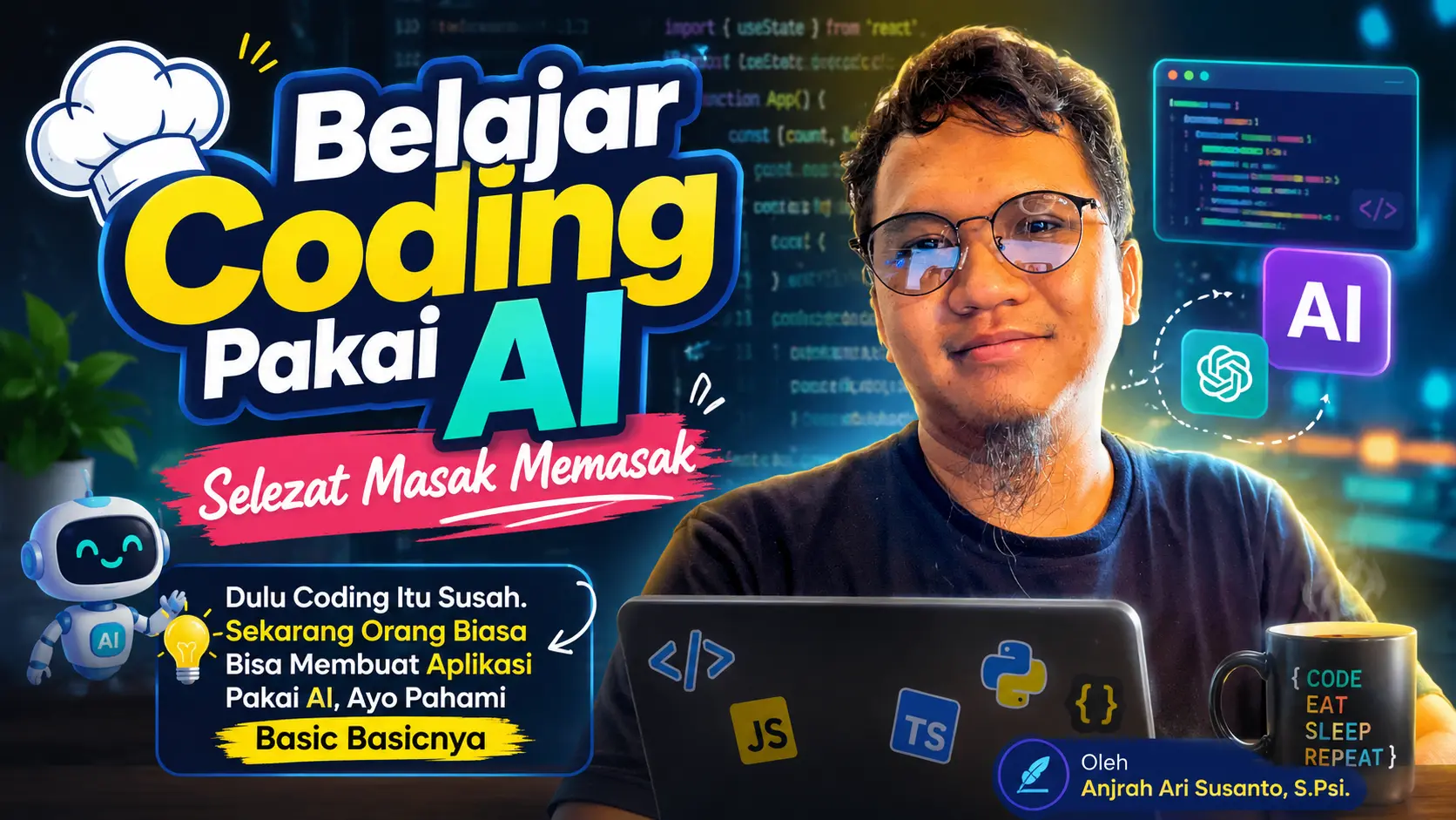 Belajar coding pakai AI untuk pemula memahami JavaScript React Next.js dan vibecoding