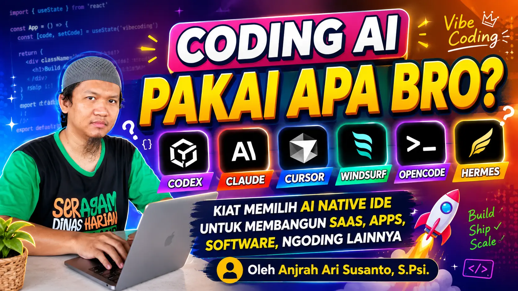 Vibecoding Pemula Cursor Vs Windsurf ChatGPT, VS Code, Cursor, Claude Code, OpenCode hermes